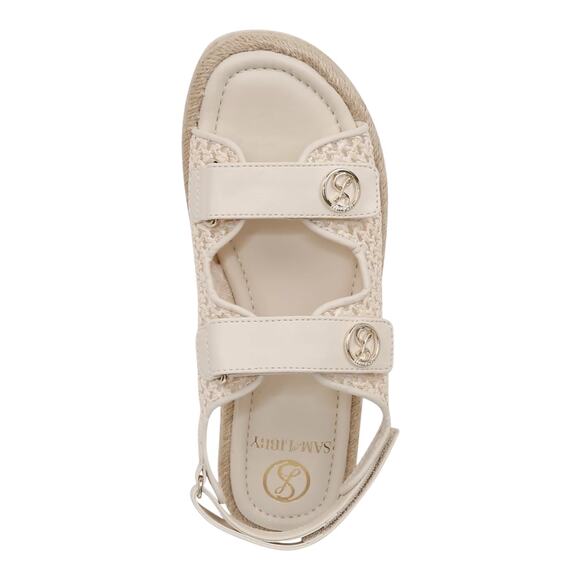 Sam and Libby Women's Austin Double Strap Flatform Sandals Ivory Size 7 1/2 - Picture 3 of 4